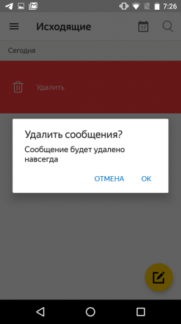 Kuinka peruuttaa kirjeen lähettäminen Yandex.mailissa: napsauta "Ostoskori"