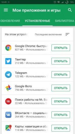 android Google Playsta: käyttämättömät sovellukset