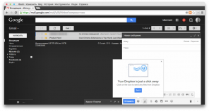 Kuinka kätevä lähettää mistä Dropbox tiedostoja Gmaililla