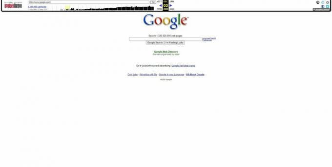 Verkkoarkisto: kopio Google-sivustosta