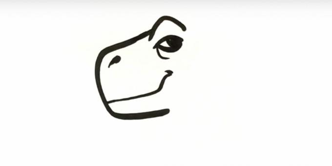 Kuinka piirtää dinosaurus: lisää suu