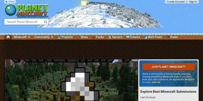 Mistä ladata modeja Minecraft: Planet Minecraft
