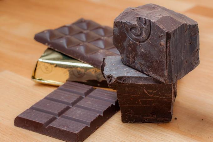 terveellisiä elintarvikkeita: tumma suklaa