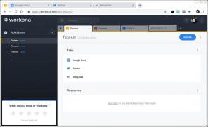 Workona Chrome jakaa kaikki välilehdet ryhmiin
