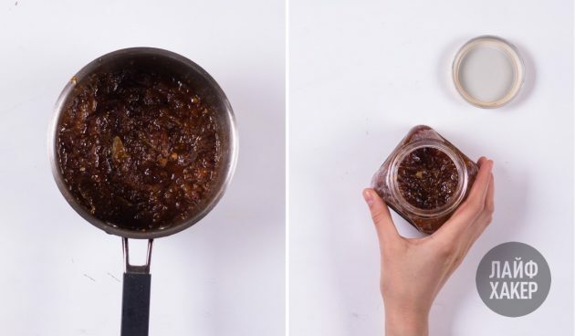 Siirrä chutney pieneen purkkiin