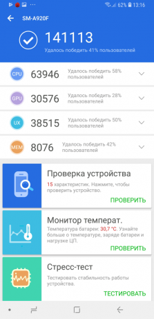 Samsung Galaxy A9: Synteettiset testit (AnTuTu)