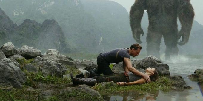 Kohtaus viidakkoelokuvasta "Kong: Skull Island"