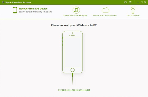 iSkysoft iPhone Data Recovery: Liitä älypuhelin PC