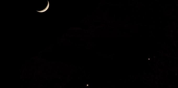 Tähtitaivas: Jupiter, Kuu ja Venus