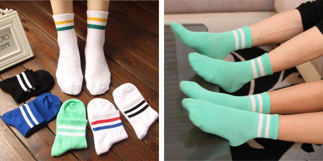 Multi-värinen sukat