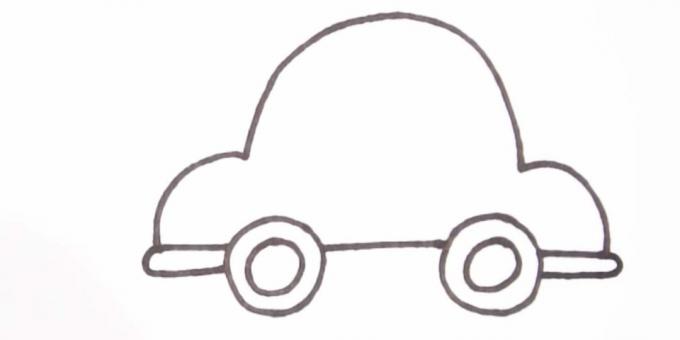 Kuinka piirtää auto: maalaa auton pohja