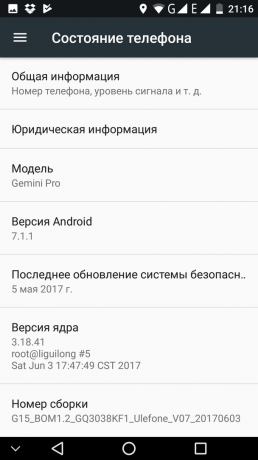 Ulefone Gemini Pro: tietoja puhelimesta