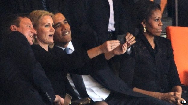 Selfie Obama, Helle Thorning-Schmidt ja David Cameron