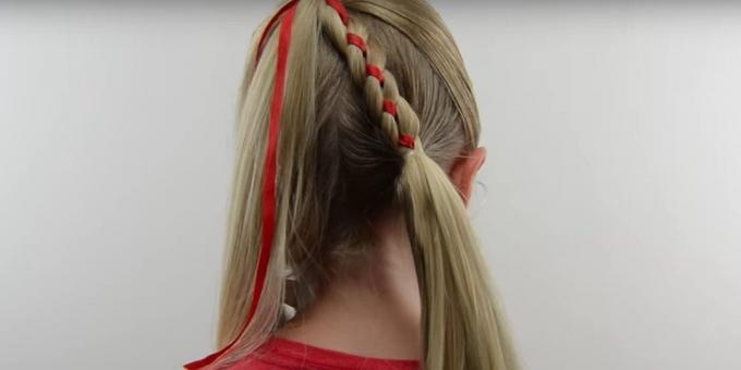 Uusi kampaus tytöille: yhdistää punos hiuksillaan