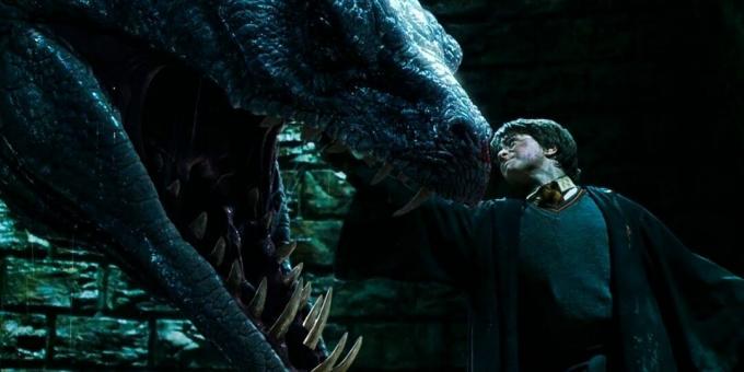 Kuva käärmeestä "Harry Potter ja salaisuuksien kammio"