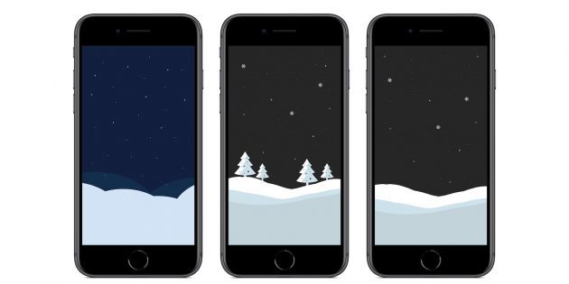 Alkuperäinen iPhone taustakuva: joulutunnelmissa
