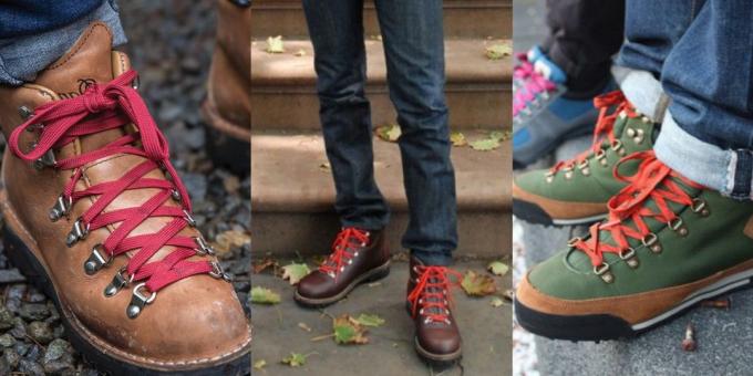 Muodikas miesten kengät: vaelluskengät vintage tyyliin