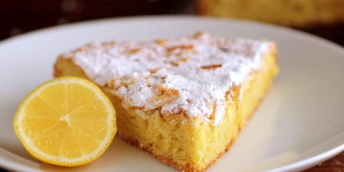 Sitruuna-manteli kakku ilman jauhoja