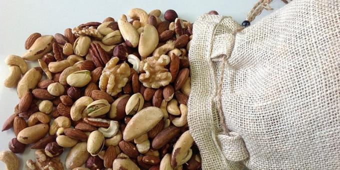 Mitkä elintarvikkeet sisältävät magnesiumia: pähkinät