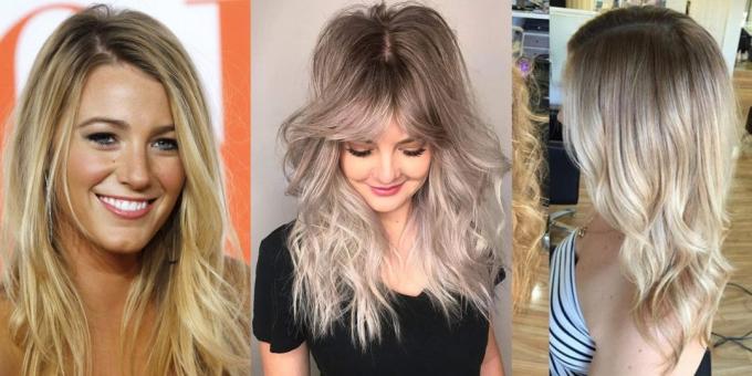 Muodikas hiusten väri 2019: likainen vaalea