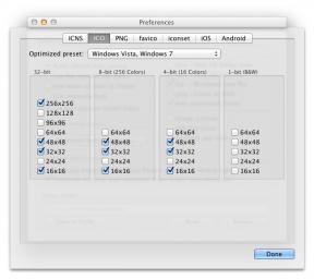 IConvert kuvakkeet OS X: Nopea luominen kuvakkeet eri muodoissa