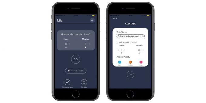 Idle iOS: lisääminen tehtävän