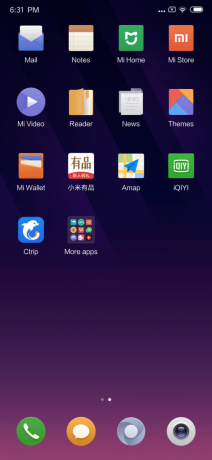 Yleiskatsaus Xiaomi Mi Mix 3: Interface