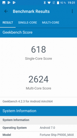 Suojattu älypuhelin Poptel P9000 Max: Geekbench