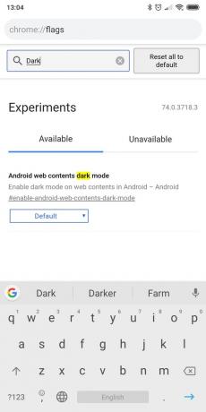 Yötila Chrome: Android web sisältö pimeässä tilassa