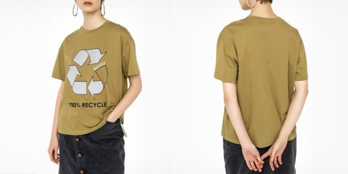 T-paidat, joissa on painatuksia: muistutus planeetan hoidosta
