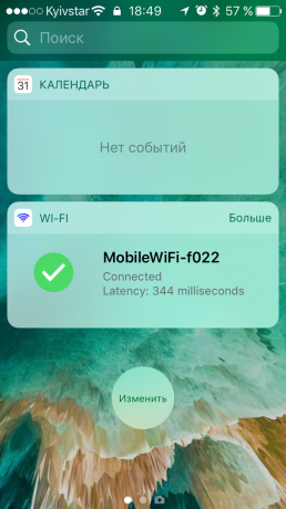 Wi-Fi-Widget: ping-testi