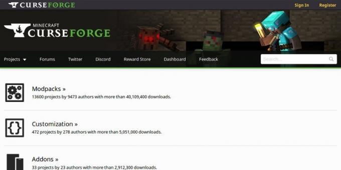 Muoti Mistä ladata Minecraft: CurseForge