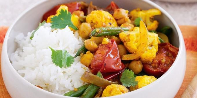 Reseptit kikherneet: kasvis curry kikherneet