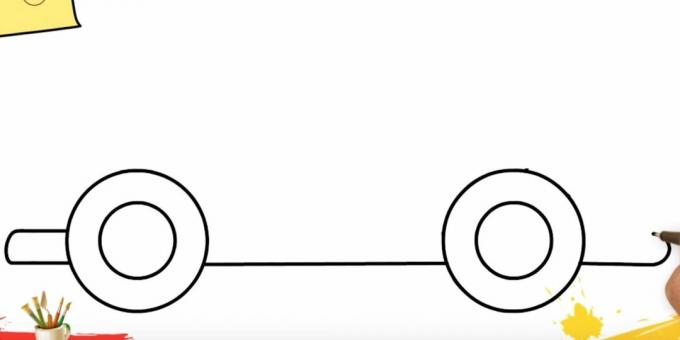 Kuinka piirtää kuorma-auto: viimeistele pohja
