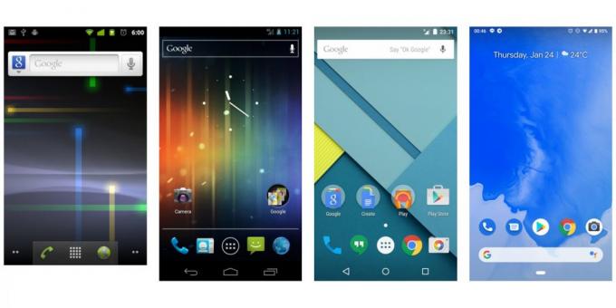 Älypuhelimet Android: OS käyttöliittymä muuttuu koko ajan