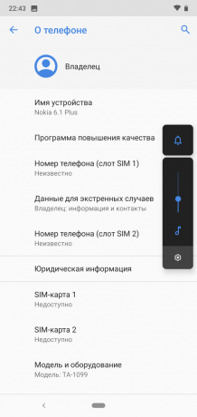 Katsaus Nokia 6.1 Plus: System Information