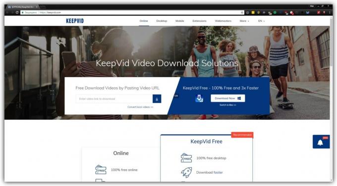 Kuinka ladata videoita ilman ohjelmointia: KeepVid