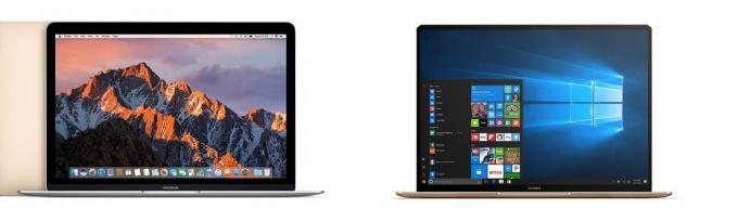 In MateBook X kehys näyttö on paljon ohuempi