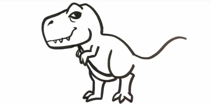 Kuinka piirtää tyrannosaurus: piirtää takajalat