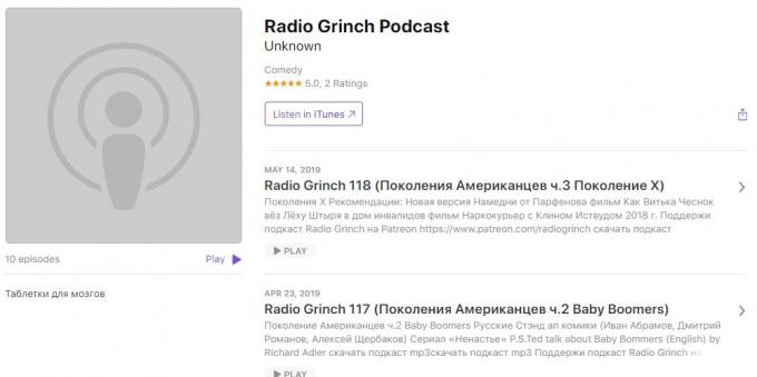 Mielenkiintoinen podcastit: Radio Grinch