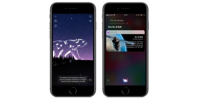Pohjaisia ​​sovelluksia nopeasti Siri komentoja iOS 12: Night Sky