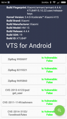 VTS Android testaa gadget haavoittuvuuksia
