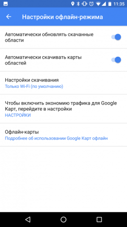 Offline-karttojen Android