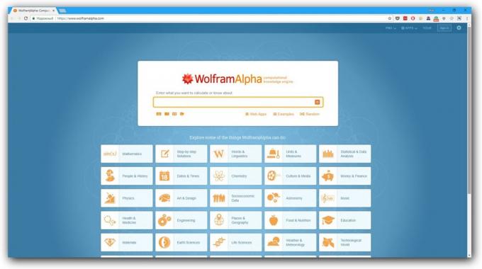 Useimmat hakukoneet: Wolfram | alfa