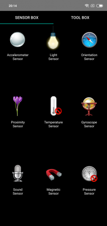 Yleiskuva Xiaomi redmi Huomautus 6 Pro: anturit