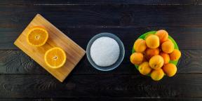 Hyvin yksinkertainen resepti tukos aprikoosit ja appelsiineja