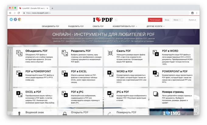 PDF-muunnin iLovePDF