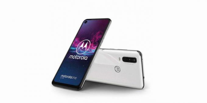 Valkoinen Motorola yksi toiminto