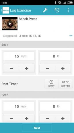 Exercise.com: Android-sovellus