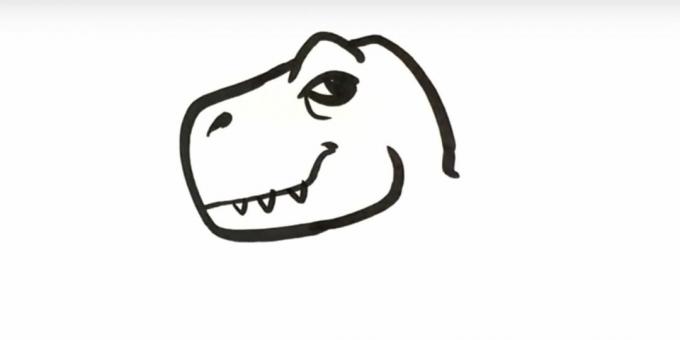 Kuinka piirtää dinosaurus: viimeistele pää